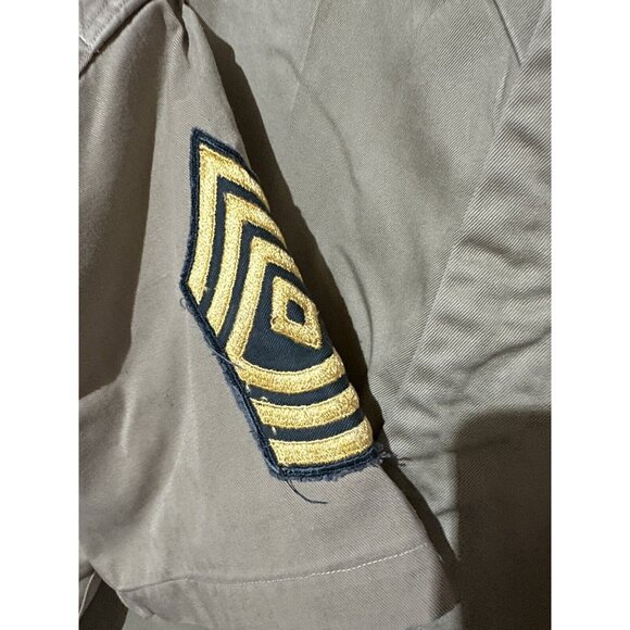 VTG US ARMY Khaki Tan Uniform Shirt, Pants Belt Hat SGT Major 1950s Korean War - Picture 5 of 14